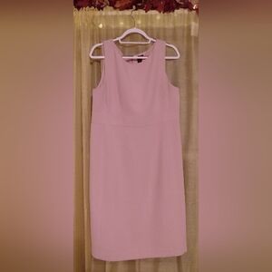 Ann Taylor Sleeveless Midi Dress Pale Pink